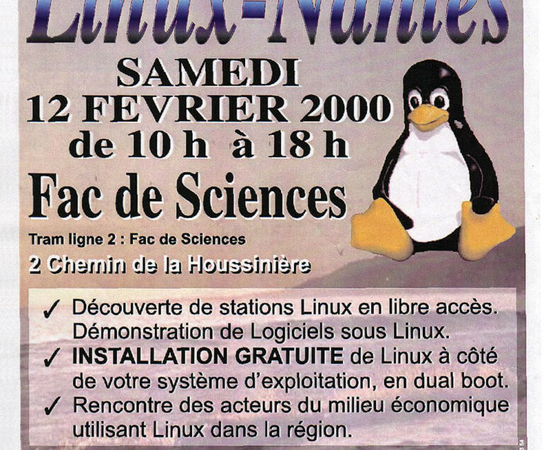 Affiche Linux Party 3 Nantes Février 2000