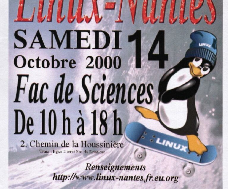 Affiche Linux Party 4 Nantes Octobre 2000