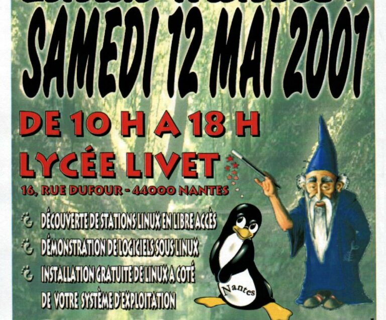 Affiche Linux Party 5 Nantes Mai 2001