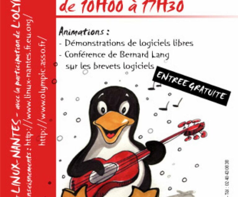 Affiche Linux Party 6 Nantes Mars 2002