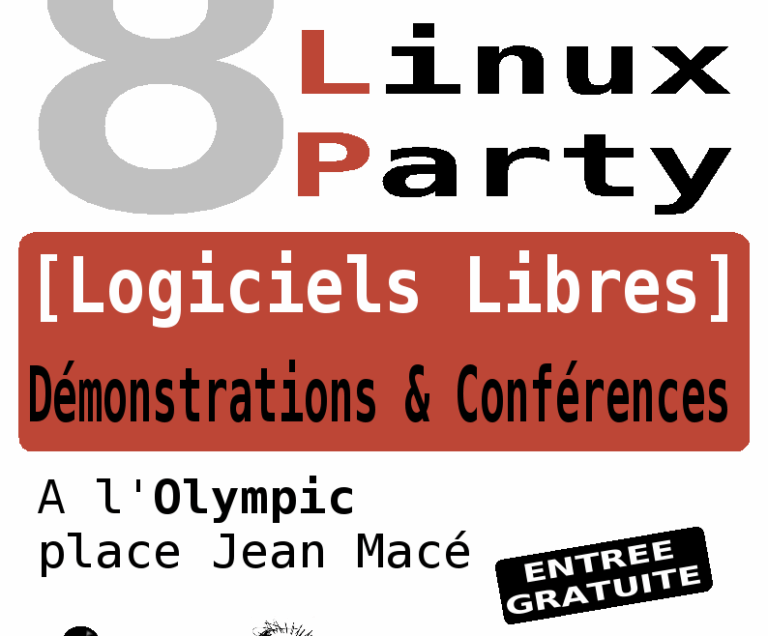 Affiche Linux Party 8 Nantes Mars 2004