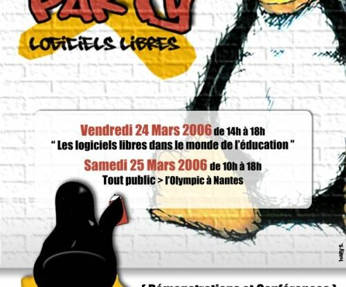 Affiche Linux Party 10 Nantes Mars 2006