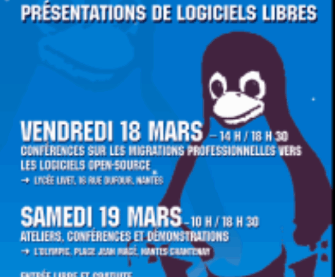 Affiche Linux Party 9 Nantes Mars 2005