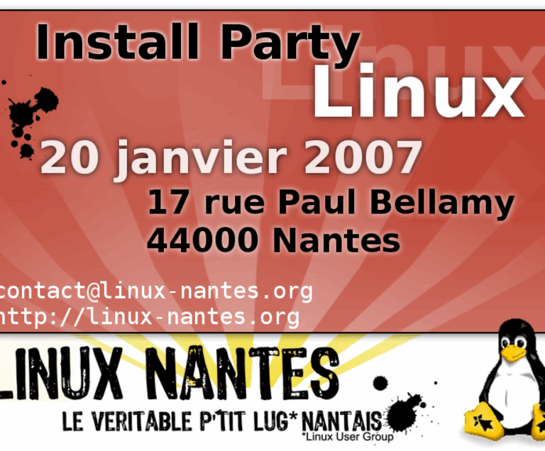 Affiche Install Party B17 Nantes Janvier 2007