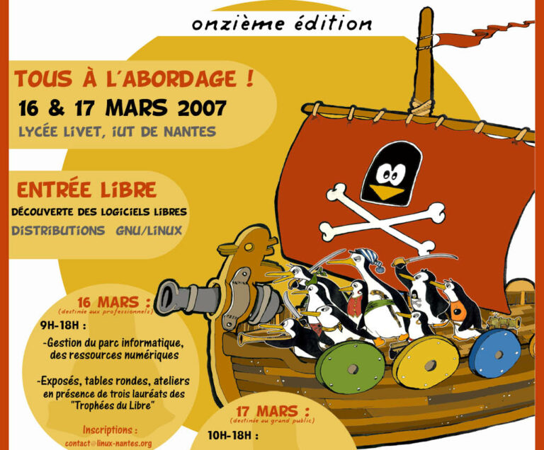 Affiche Linux Party 11 Nantes Mars 2007