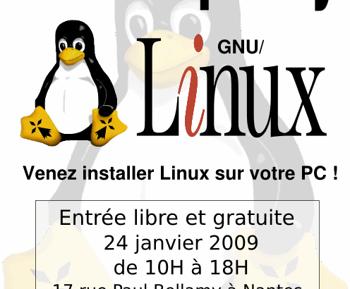 Affiche Install Party B17 Nantes Janvier 2009